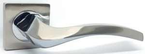 Ручка дверная KEDR R06 06-110 SN CP ( сатин / хром )